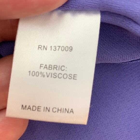 Annie Griffin Purple Batwing Top Blouse Viscose XS Extra Small - Picture 6 of 6